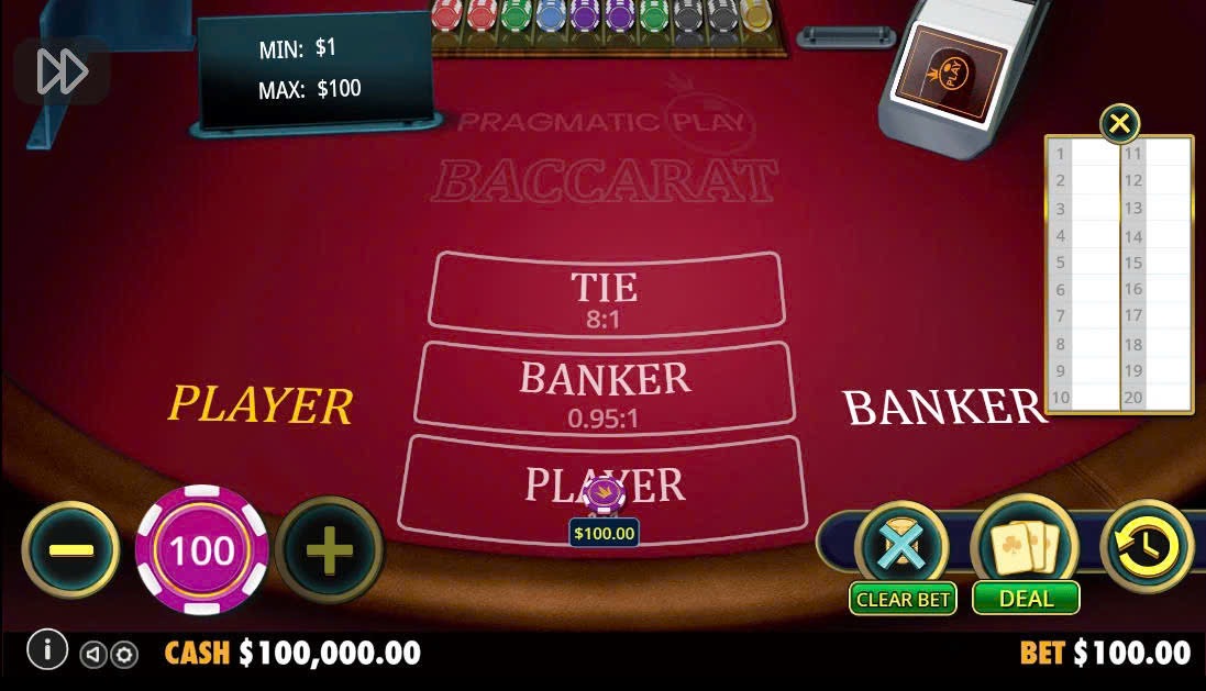 Các loại cược trong Baccarat